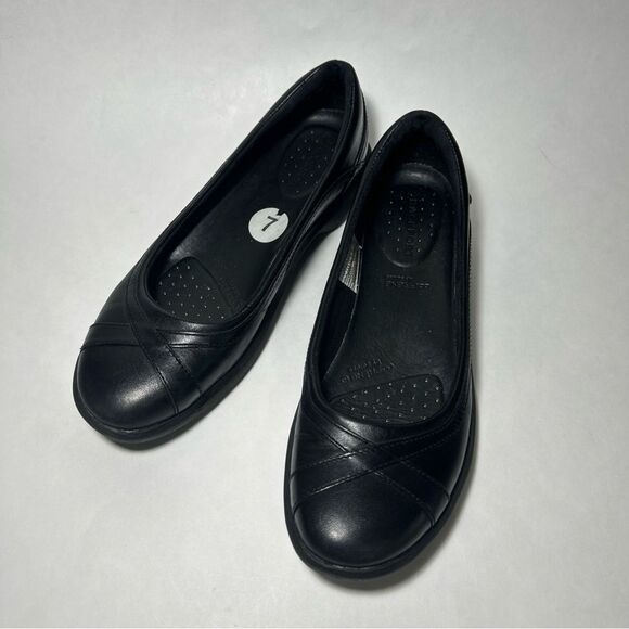 Rockport X Adidas Leather Slip On Women’s 7 Black Round Toe K57214 - Picture 1 of 9